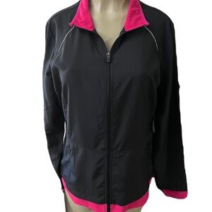 Women's Black and Pink Jacket